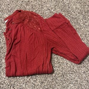 Lucky Brand Red Blouse